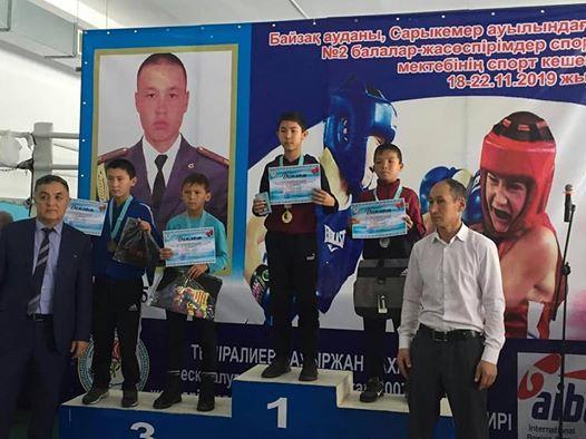 Байзақ ауданында өткен Темірәлиев Бауыржан Рахатұлын еске алуға арналған бокстан облыстық турнир