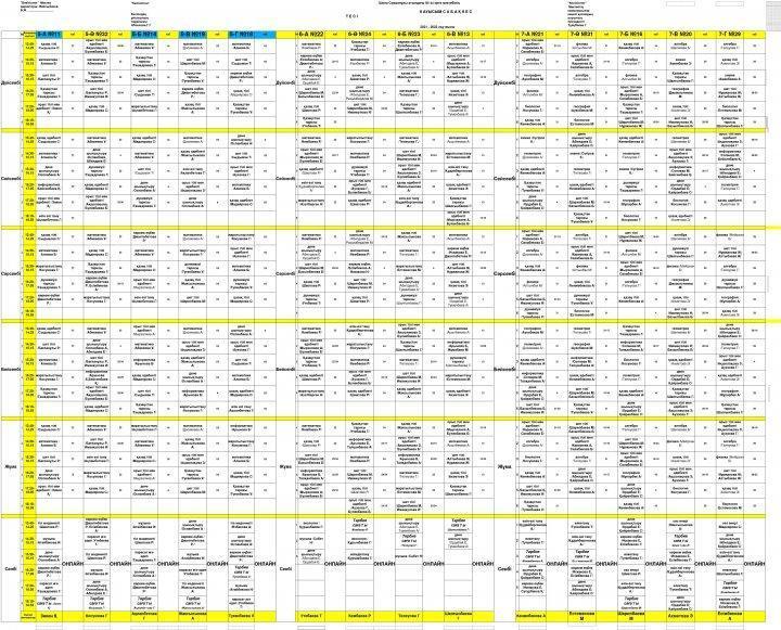 ІІ ауысым сабақ кестесі 08.11.2021ж